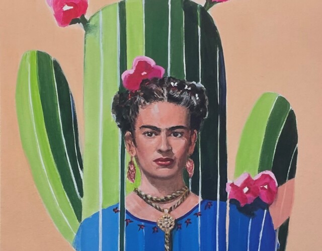 Painting of Frida Kahlo by Diana Madaras