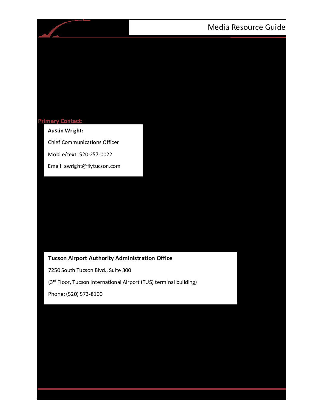 Media Resource Guide / Fly Tucson