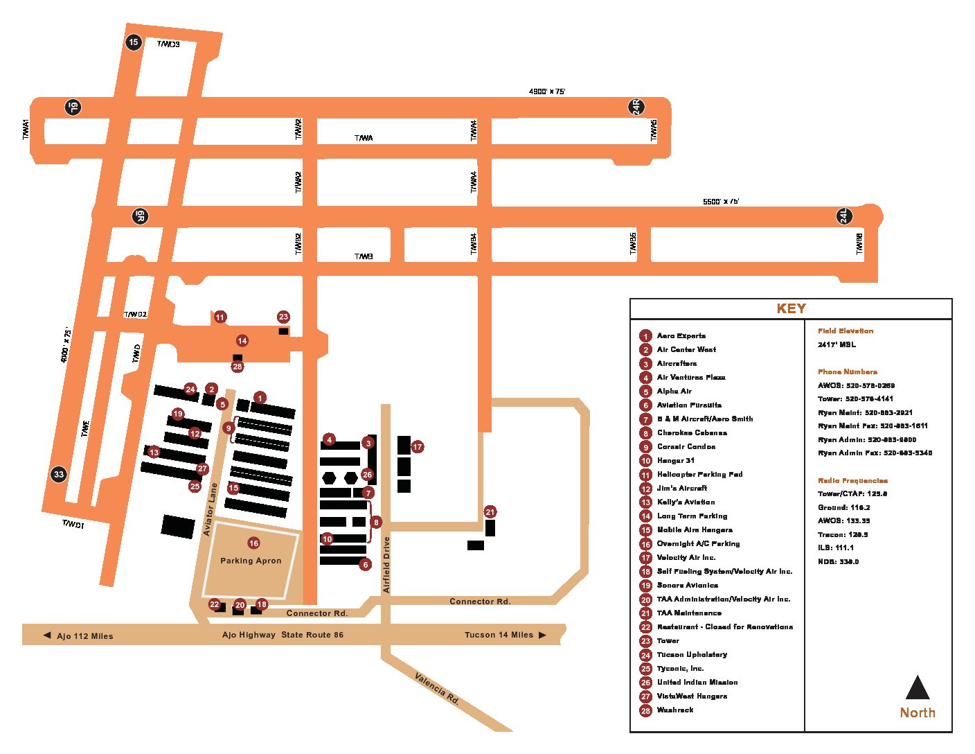 Ryan Airfield Map 12_16 / Fly Tucson